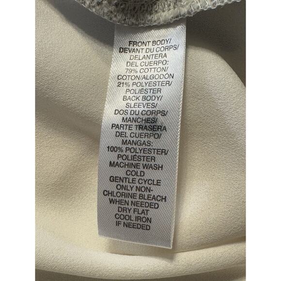 Ann Taylor LOFT Hi-Lo Media Sweatshirt, Gray & Ivory, Sz: S, 73-71 - Picture 4 of 14